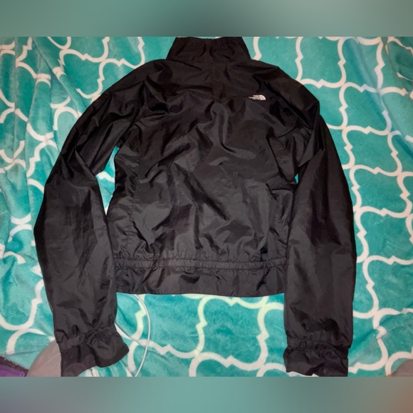 North Face Jacket Womens Medium Black Windwall Full Zip Up Sweater Coat - Picture 3 of 8